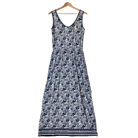 NWT Max Studio Women’s sleeveless dress navy floral dress maxi dress-Sz XS - Picture 2 of 13